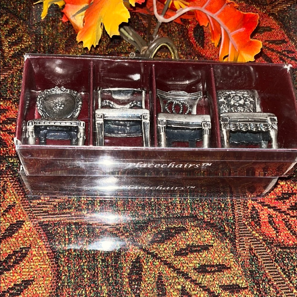 Silver Miniature Chair Place Card Holders